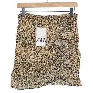Zara Leopard Print Mini Skirt